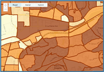 Create thematic maps with census boundary data and demographics.