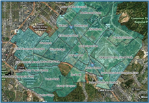 Add neighborhoods boundaries to your mapping application and create thematic maps